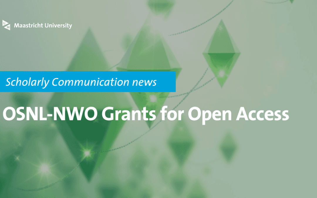 Maastricht University Press and our Open Access team contribute to OSNL-funded Diamond Open Access projects