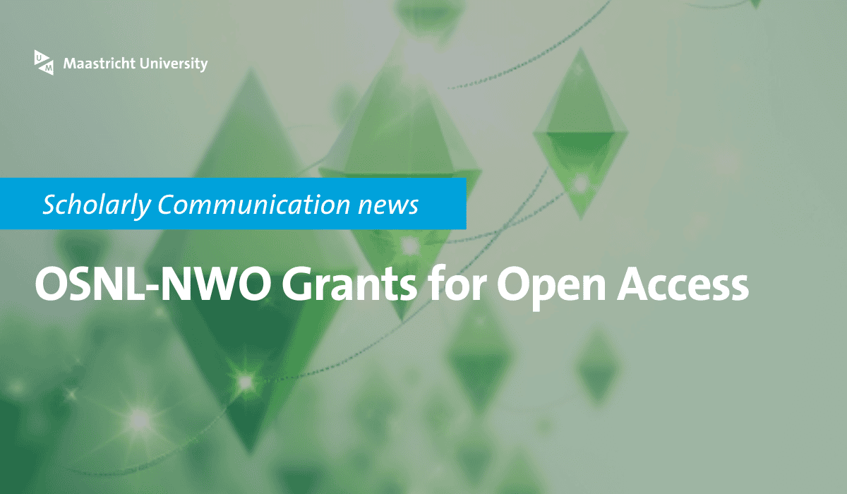 Featured Image - Maastricht University Press and our Open Access team contribute to OSNL-funded Diamond Open Access projects