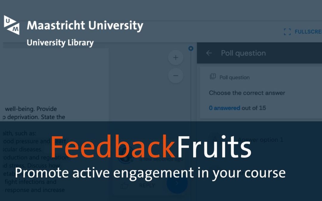 FeedbackFruits: Using interactive materials for active engagement in your course