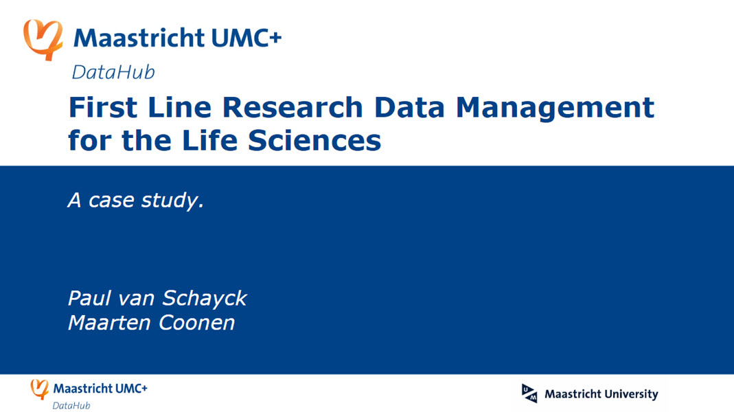 First-line Research Data Management for Life Sciences - a Case Study