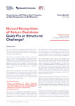 Cover of the Policy Brief Mutual Recognition of Return Decisions