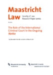 Cover of Maastricht Law research paper on ICC and Nakba.