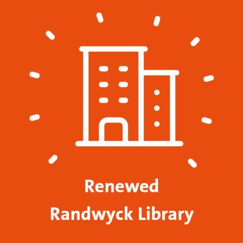 Logo of a tall building depicting the renewed Randwyck Library