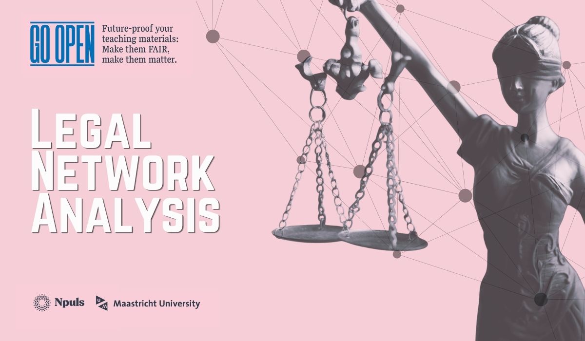 Picture of Lady Justice with the title Legal Network Analysis