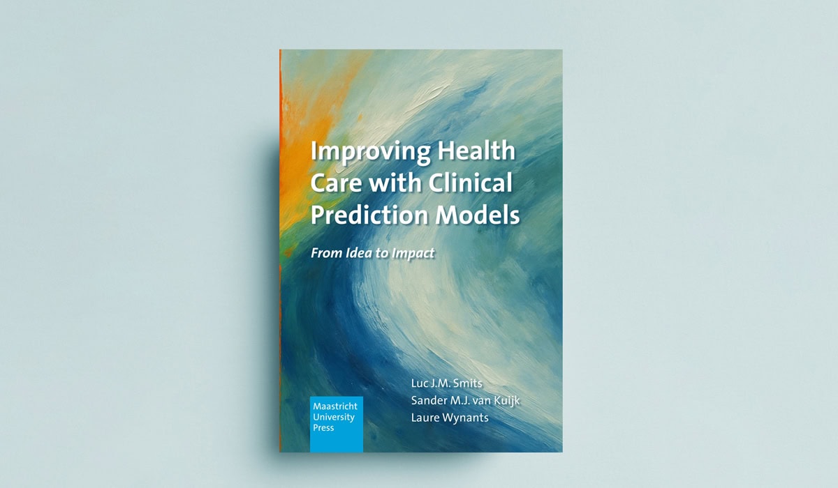 Book cover on health care prediction models by Maastricht University Press.