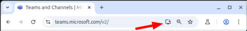 URL bar with teams.microsoft.com. Next 