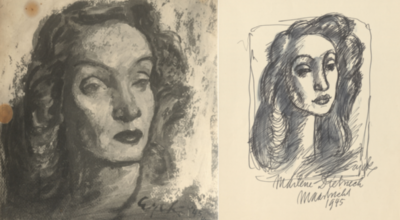 image of two portraits of Marlene Dietrich