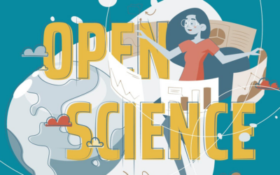drawing of researcher and the text Open Science