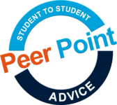 Peer Point logo for student advice at Maastricht University Library.
