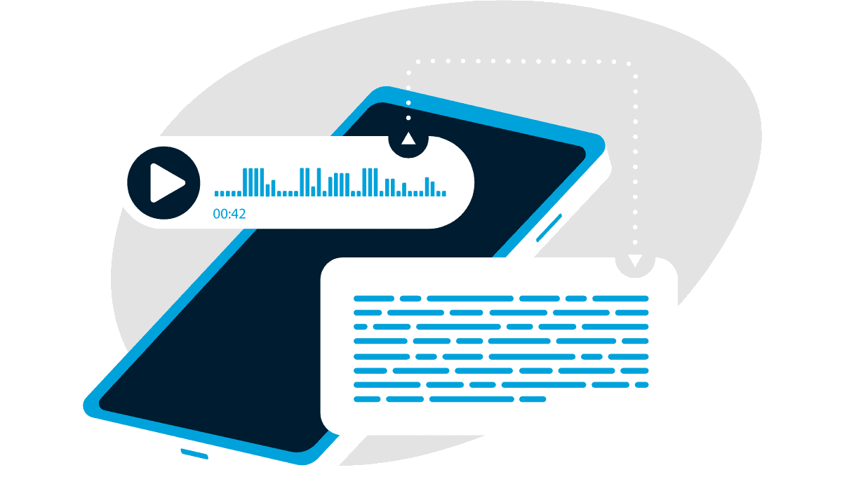 Phone with text and audio
