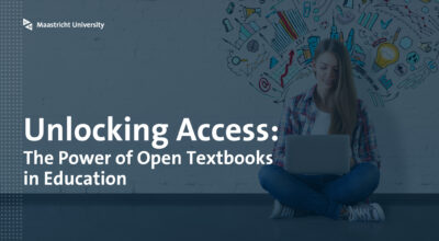 women with laptop and text overlay Unlocking Access