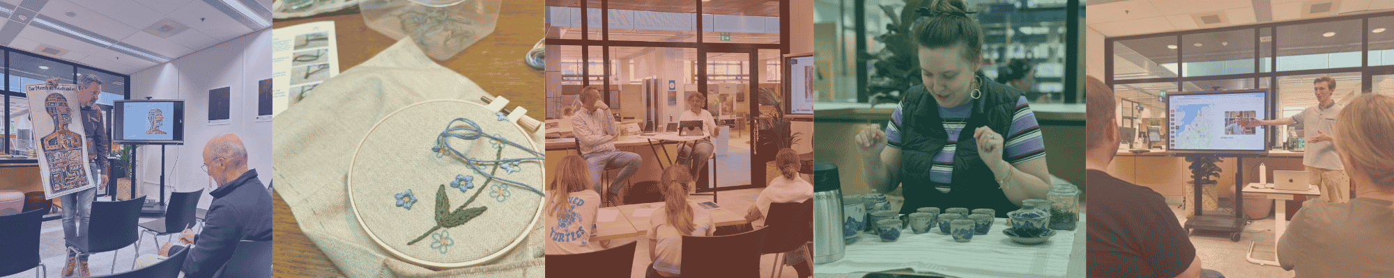 Students and staff using Maastricht University Library's Wellbeing Room.