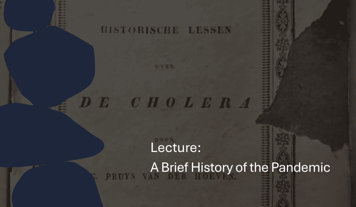 A detailed historical document about cholera, related to a lecture on the pandemic's history.