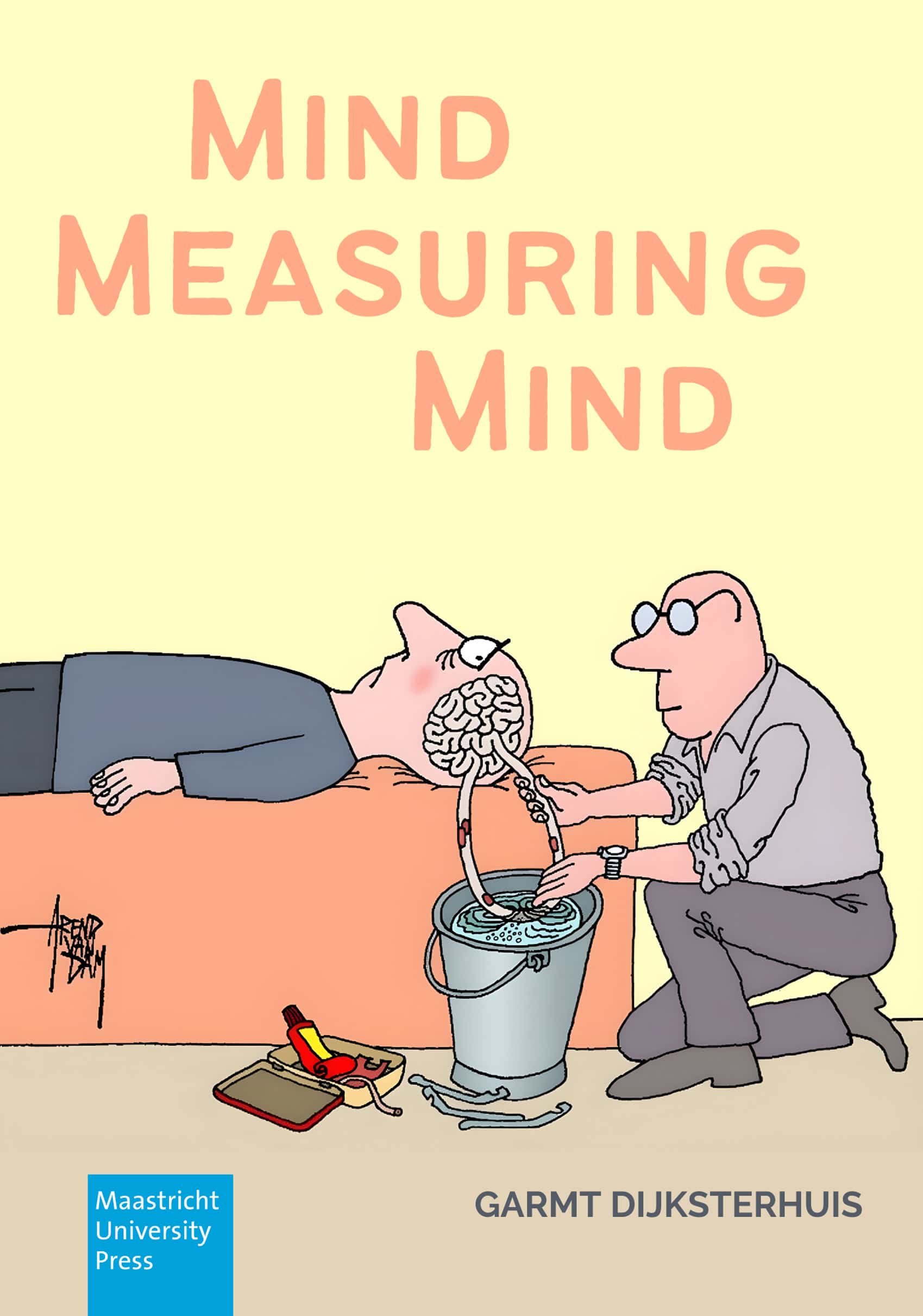 front cover of the textbook "mind measuring mind" - published by maastricht university press