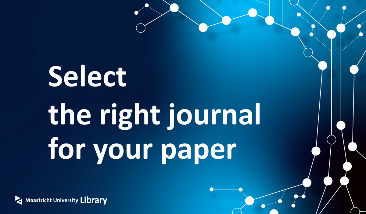 select the right journal for your paper - UM Library